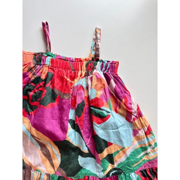 Girls' GAP Bright Floral Printed Cotton Poplin Tiered A-Line Dress, Size 5T - Picture 3 of 9